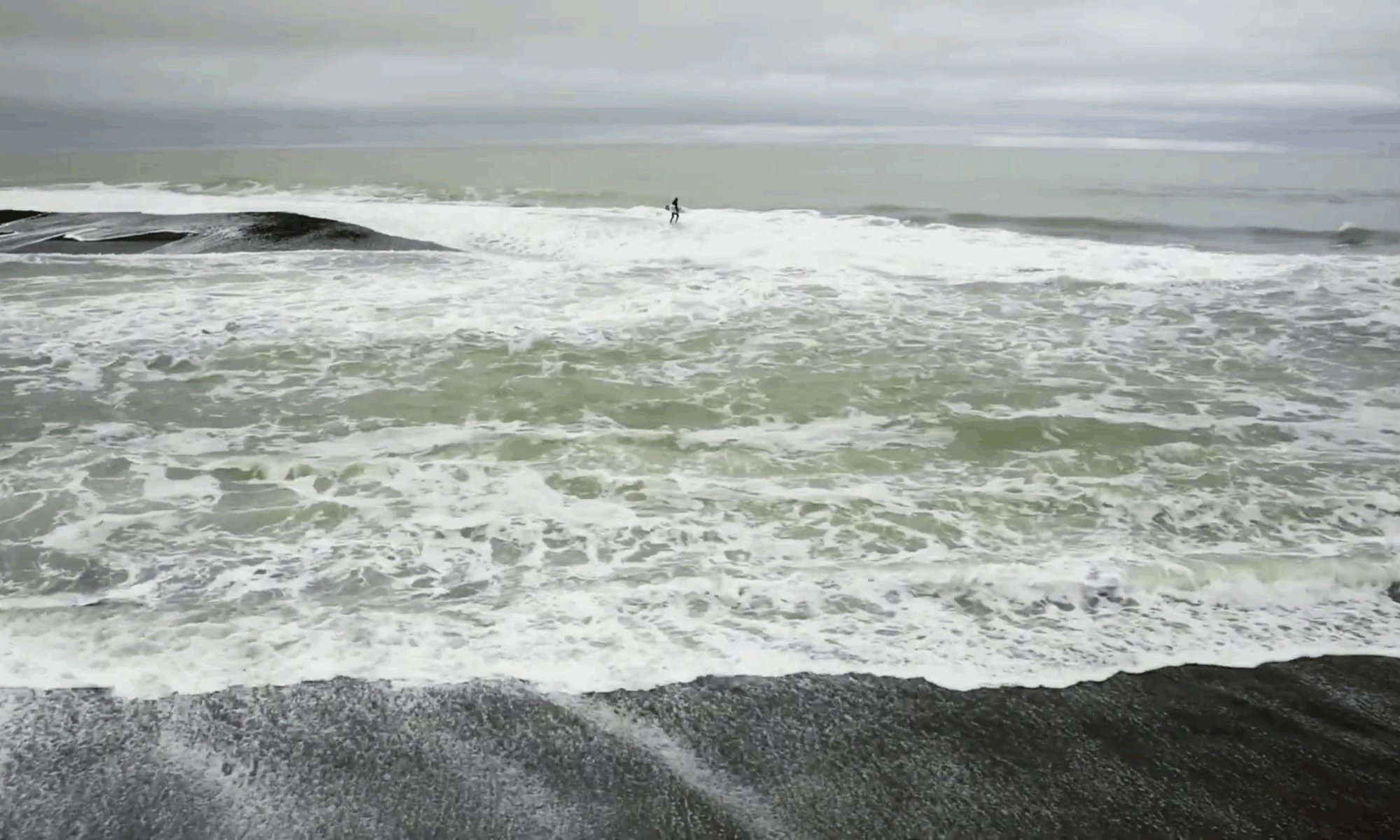 desolate surfing location